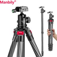 Manbily YS-254C Carbon Fibre Tripod For DSLR Digital Cameras With Panoramic Ballhead Lightweight Travel Professional Tripod