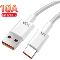 10A 120W Type C Fast Charging Cable Phone Charger USB C Data Cord For Huawei Mate 40 50 Honor Xiaomi Samsung Quick Charge Cable