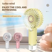 Portable Handheld Misting Fan with Water Tank, 3 speeds, Battery Operated, 1200mAh Rechargeable for Travel, Home Office, Camping