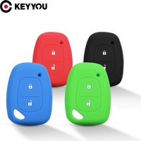 KEYYOU 2 Buttons Remote For Renault Traffic Kangoo Master Vivaro Movano For Vauxhall Opel Vivaro Silicone Car Key Cover Case
