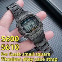 Camouflage DW5600 GWM5610 mod kit For Casio Small Square DW-5600 GW-M5610 Titanium alloy case+strap Steel metal watch band tools