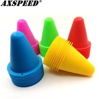 AXSPEED 10PCS Plastic Training Road Marker Cone Pylons for Sakura D3 Axial SCX10 TRX4 1/10 RC Car Tractor Truck Traffic Cones