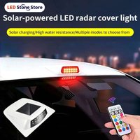 Solar-powered LED car roof LiDAR decorative cover light anti-collision warning strobe navigation light modification universal