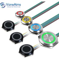 Ultra Short Push Button Switch Waterproof 19/22/25/30mm 12v 220v led light Momentary Self-reset Wiring Buttons without fixation