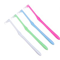 New 4Pcs Single‑Beam Soft Interdental Brushes Orthodontic Small Head Teeth Cleaning Tool for Adult Implant Oral Care