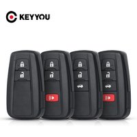 KEYYOU Smart Remote Car Key Shell Case For Toyota Corolla Cross Prius Camry C-HR RAV4 Land Cruiser Prado TOY12 blade Replacement