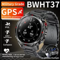 Military Smart Watch GPS 3ATM Waterproof Bluetooth Call Health Monitor Smartwatch For Men Outdoors Sports Fitness Smart Watches