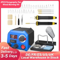 220V Wood Burning Kit with 2Pcs Pyrography Pen Welding Wire Top,Wood Burner Pyrography Machine Adjustable Temperature Max 1382℉