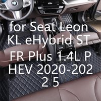 Popular Custom Car Floor Mats For Seat Leon KL eHybrid ST FR Plus 1.4L PHEV 2020-2022 5 Seater Full Coverage Easy Clean Waterproof Luxury Car Foot Carpets Auto Interior Parts 85487