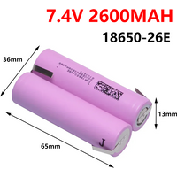 7.4V 2600mAh 2S1P Replacement Battery For Philips SC2001 SC2002 SC2003 Lumea Prestige Hair Removal Device 2UR18650W2