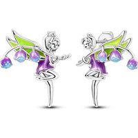 925 Sterling Silver Suzuran Elf Stud Earring For Anniversary Wedding Jewelry Gifts