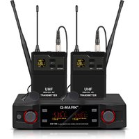 Wireless Lavalier Microphone G-MARK EW100 2 Channels UHF Adjust Frequency Transmitter Bodypack For Church Meeting Party Show