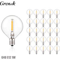 25PCS G40 Led Replacement Light Bulbs Vintage 1W E12 220V Equvalent 5W Incandescent Decorative LED Light Bulbs for String Light