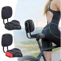 Bike Seat with Backrest Ergonomic Wide Comfortable Cushion for Men Women, Mountain Road Exercise Commuting Cycling Accessories