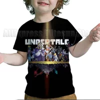 UNDERTALE Sans And Papyrus T-shirts Baby Boys Summer Children 3D Anime T Shirts Toddler Girls Cartoon Tshirts Kids Tee Tops Gift