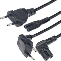 EU Power Cable Cord IEC C7 AC Power Supply Euro 2pin Extension Cable For Laptop Computer Canon Epson Printer Radio Xbox PS4 TV