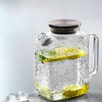 Refrigerator glass kettle, cooling kettle, high-temperature resistant kettle, square household juice, large capacity