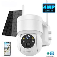 ICSEE 4MP Solar PTZ Wifi Kamera Bunte Nachtsicht Zwei-wege Audio PIR Menschliches Erkennen Wasserdichte IP66 Solar Power Sicherheit Kamera