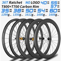 AliExpress NONE 35 38 50/54/60mm 700C Road Gravel Wheelset Ruedas 700C Carretera 36T Ratchet Disc Brake 100x12 142x12 Unbranded Carbon Wheels