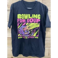 Bowling For Soup Band Back The Attack Tour 1 Sided T Shirt Full Size S 5Xl