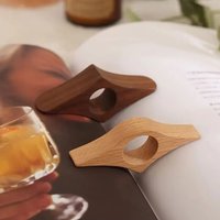 Page Pressing Ring Wooden Thumb Bookmark One Hand Reading Thumb Book Page Holder For Office Book Lovers Fast Reading Aid Tools