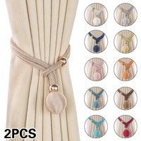 2-Pack Adjustable Luxury High-End French Round Curtain Tie, Adjustable Size Curtain Buckle, No Need to Drill Curtain Decorations