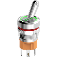 LANBOO 16MM Toggle Switch with 16mm Mounting Hole, Single Contact, High Current Capacity, and 3/2 Position Selection