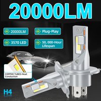 H4 H7 H11 H9 H8 9005 9003 HB2 LED Car Motorcycle Headlight Bulb CSP Chips High Low Beam Motorbike Headlamp Single Copper Tube
