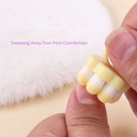Mini Cat Paw Finger Ring Brush Soft Bristle Nail Dust Brush Multifunctional Makeup Blush Brush Portable Manicure Cosmetic Tool