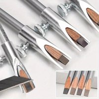 1/2Pcs Adjustable Aluminum Alloy Eyebrow Pencil Sharpener Tool – Manual Drawing Pen Knife with Secure Clamp for Beginners