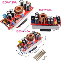 1800/1500/1200W DC-DC Boost Converter Step Up Power Supply Module 10-60V to 12-90V Adjustable Voltage Charger 40/30/20A
