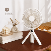 Handheld Fan Silence 4-Speed Foldable Tripod Rechargeable LED Digital Display Portable Fan for Outdoor Travel Camping