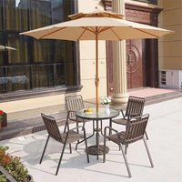 Large Outdoor Aluminum Cantilever Patio Umbrella for Terraza & Beach Furniture Hotel & Gym Application