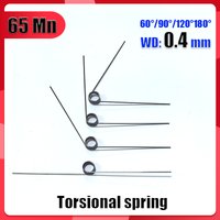 10 Pcs V Type Spring 0.4mm Wire Diameter Torsional Spring Miniature Torsion Spring 60/90/120/180 Degree Feeder Springs Torsion