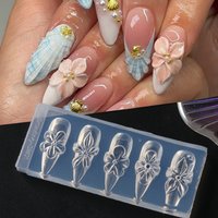 3D Floral Silicone Nail Molds - 1pcs Flower Flower Nail Decoration Molds High-Quality Flexible Flower for Beautiful Manicures