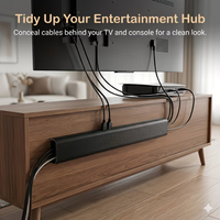 1PC Channel Desk Cable Organizer Cable Management Accessories White Cable Protecter No Drilling Under Desk Management Tray