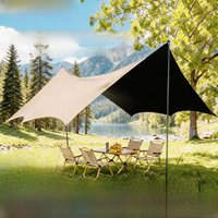 Thickened Outdoor Camping Sunshade Octagonal Black Glue Coated Silver Tent Canopy Picnic Shelter Equipment Freshman Condensation