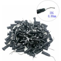 100Pcs Dental Bent Needle Tip Dental Flow Sealant Etchant Composite Resin Acid Reagent Delivery Syringe Tips 25G/20G