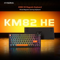 KYSONA KM82 HE Wired Gaming Keyboard Magnetic Switch 75% 82 Key 8000Hz Polling Rate PBT Ultra-Precision 0.005mm RGB For Gamer