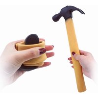 Magic Fake Hammer Prank Toy Set Realistic Rubber Claw Hammer Illusion Prop for Comedy Magic Show and Audience Participation
