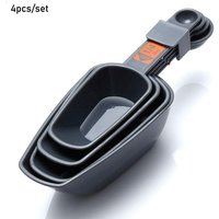 【M】4Pcs/Set Measuring Spoons Baking Cooking 1/4 Cup To 1 Cup PP Plastic With Scale Coffee Measuring Scoops Kitchen Home Tool
