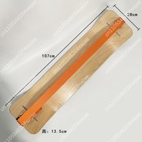 Maple Wood Balance Board for Slackline Training, Multi-Functional Yoga & Ski Fitness Equipment with Training Lines
