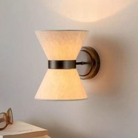 Nordic Up and Dwon Wall Lamps Horn Light Cloth Wall Sconces Bedroom Bedside Wall Light for Living Room Study Hotel Restaurant