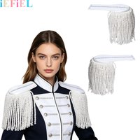 Drum Horn Band Tassel Fringe Chain Shoulder Badge Applique Epaulet Clothing Costume Accessories for Uniform Matching