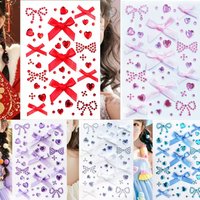 5 Sweet Instagram style cute card out pink bow sticker packaging material decorative accessories love sticker with adhesive