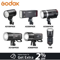 Godox AD II Series Out-door TTL Flash AD100/200/300/400/600PROII For Nikon Canon Sony Fuji Olympus LED Modeling Lamp