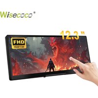 Wisecoco 12.3/11.3'' Dotykowy Przenośny Monitor z Wydłużonym Ekranem w Formie Paska, Monitor do Gier, Nie Obsługuje Zintegrowanej Grafiki AMD