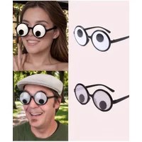 Funny Glasses Cosplay Eyeball Rolling Glasses Halloween Novelty Costumes Accessories For Carnival Fancy Dress Christmas Party