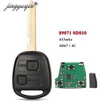 jingyuqin P/N: 89071-0D010 Ce0165 433MHz 4D67/ 4C Chip 2/3 Button Remote Key Fob for Toyota Corolla Yaris Avensis 1998+