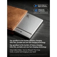 REDMAGIC DAO Ultra-Thin Magnetic Power Bank Portable Charger with Cable Magnetic Qi2 15W Fast Charger with MagSafe Compatibility